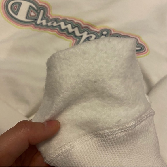 Women’s Retro White Champion Crewneck Sweatshirt Size S - Picture 3 of 4